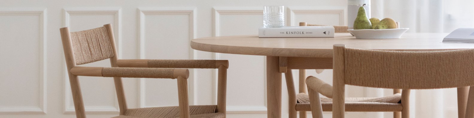 Dining table chair, oak black lacquer