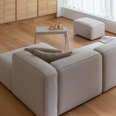 BASECAMP Open end - right chaiselounge, 3 modules, 140x280cm