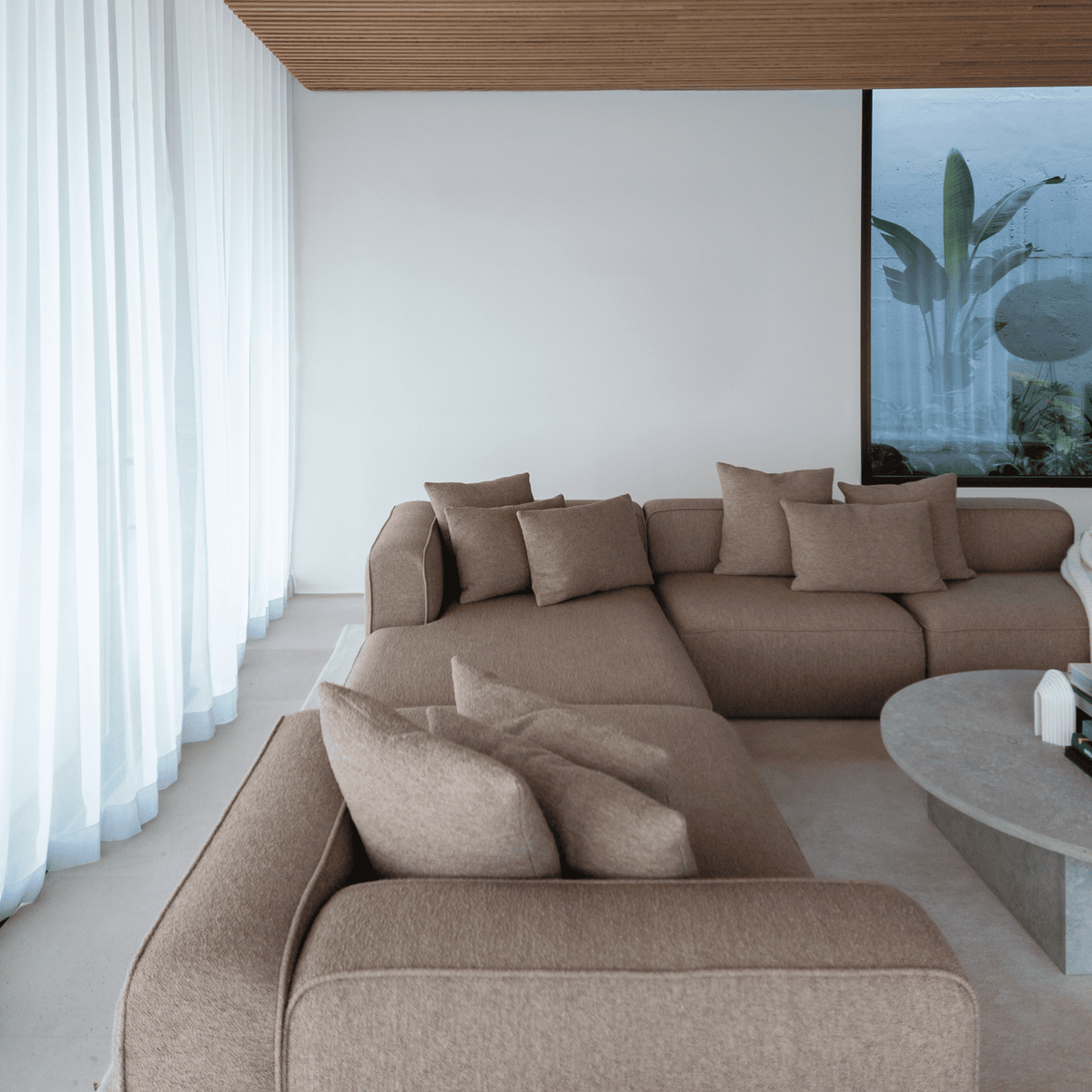 BASECAMP XL Deep Chaiselounge - Left Chaiselongue, 3 modules, 160x310 cm