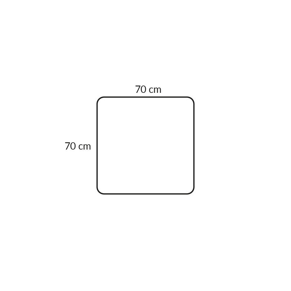 BASECAMP Pouf - 1A module, 70x70 cm