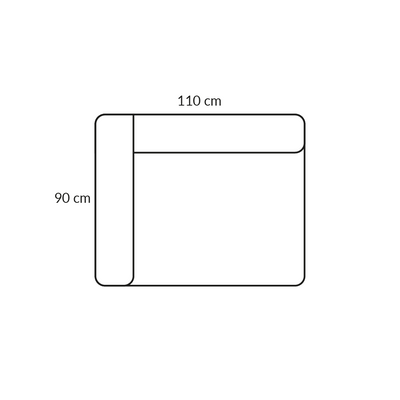 BASECAMP XL Corner - left, 2E module, 110x90cm