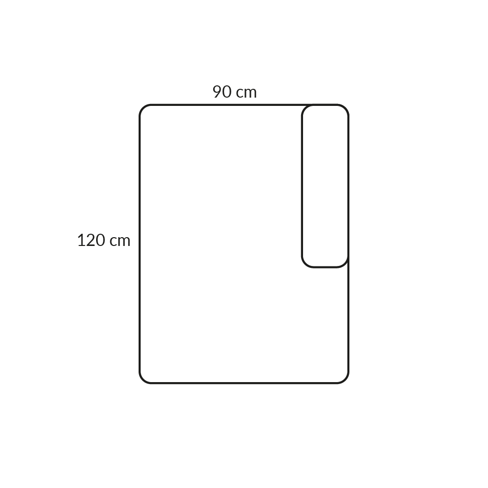BASECAMP Open end - right, 3D module, 90x120cm