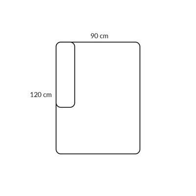 BASECAMP Open end - left, 3E module, 90x120cm