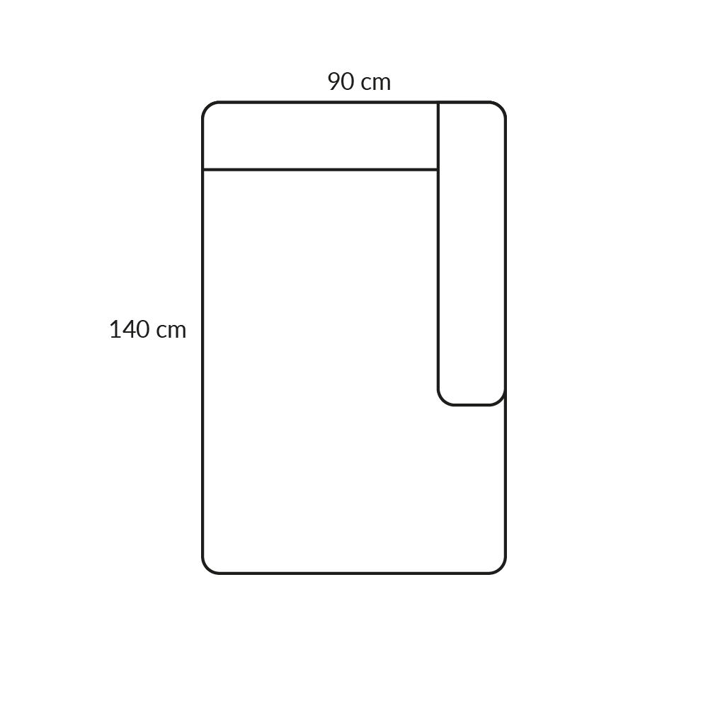 BASECAMP Chaiselongue - right, 4D module, 90x140cm
