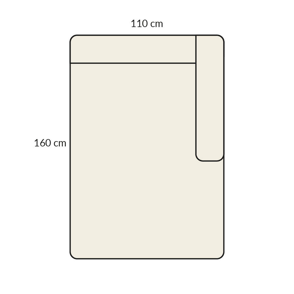 BASECAMP XL Chaiselongue - right, 5D module, 110x160cm