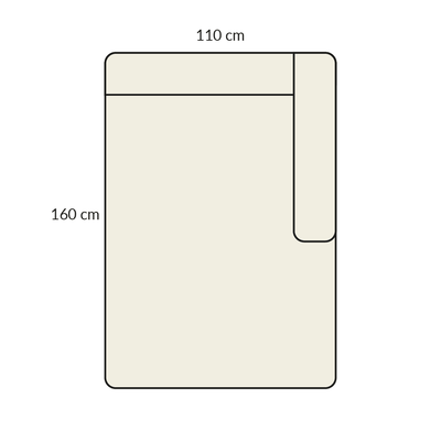 BASECAMP XL Chaiselongue - right, 5D module, 110x160cm