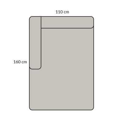 BASECAMP XL Chaiselongue - left, 5E module