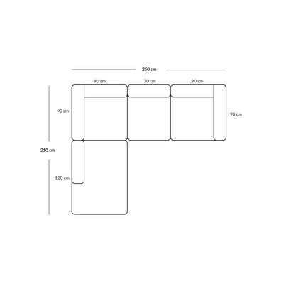 BASECAMP Small family - left open end, 4 modules, 210x250cm