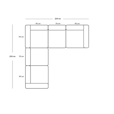 BASECAMP Corner - 5 modules, 250x250cm