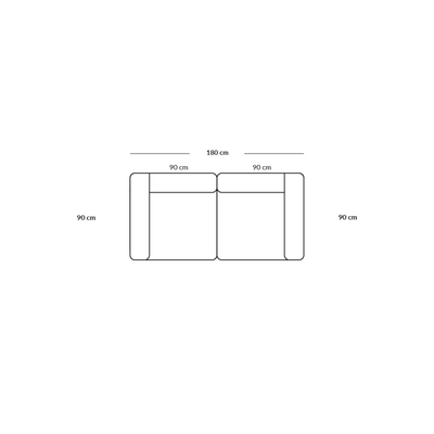 BASECAMP two seater - 2 modules, 90x180cm