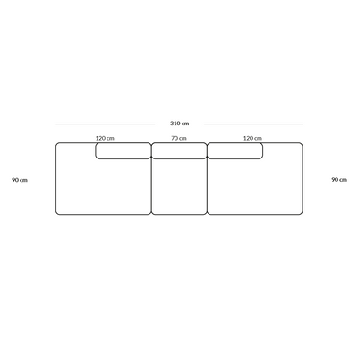 BASECAMP Midt Open End, 3 modules, 90x310cm