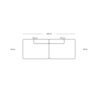 BASECAMP two open ends - 2 modules, 90x240cm