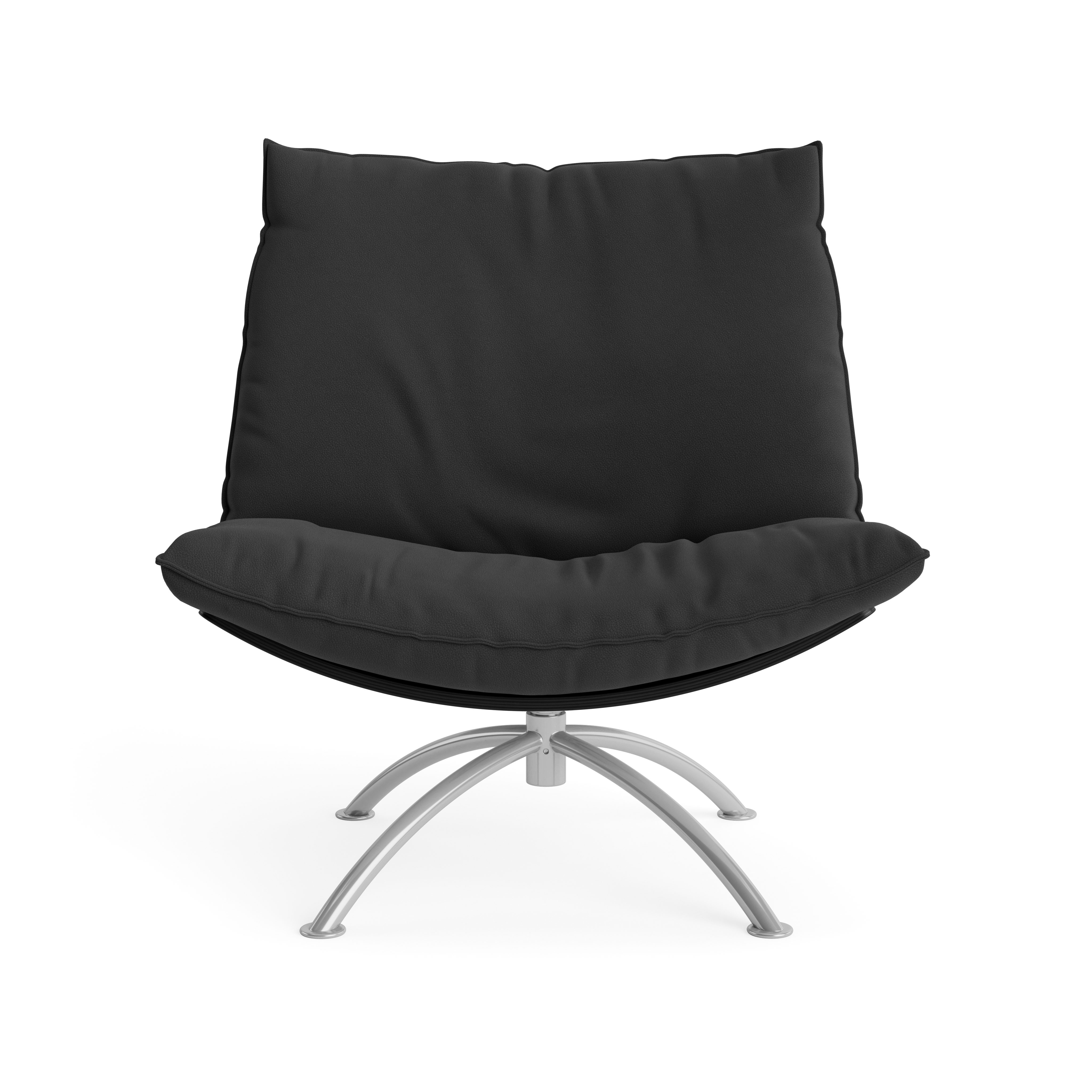 PRIMETIME - Lounge chair, Brushed steel