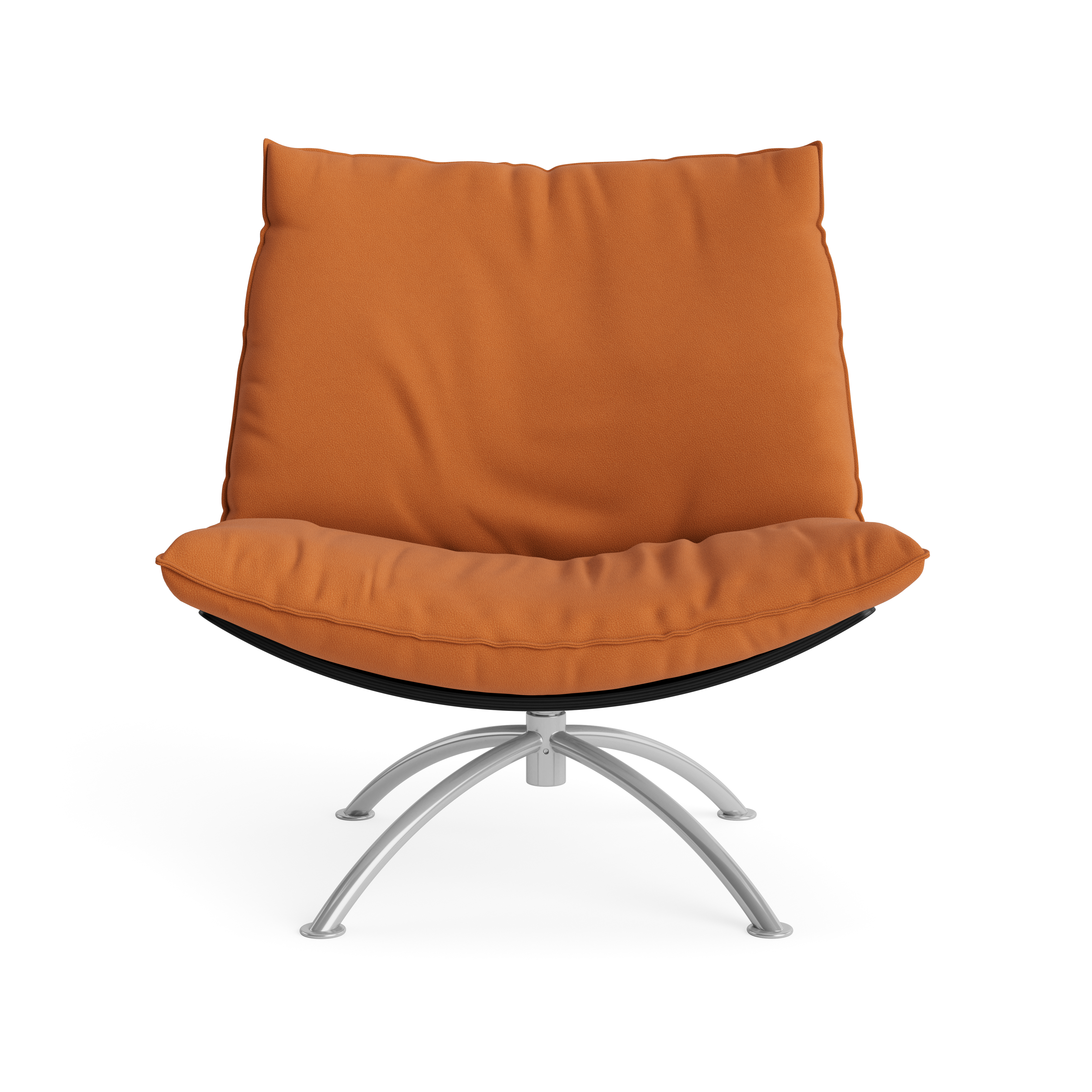 PRIMETIME - Lounge chair, Brushed steel