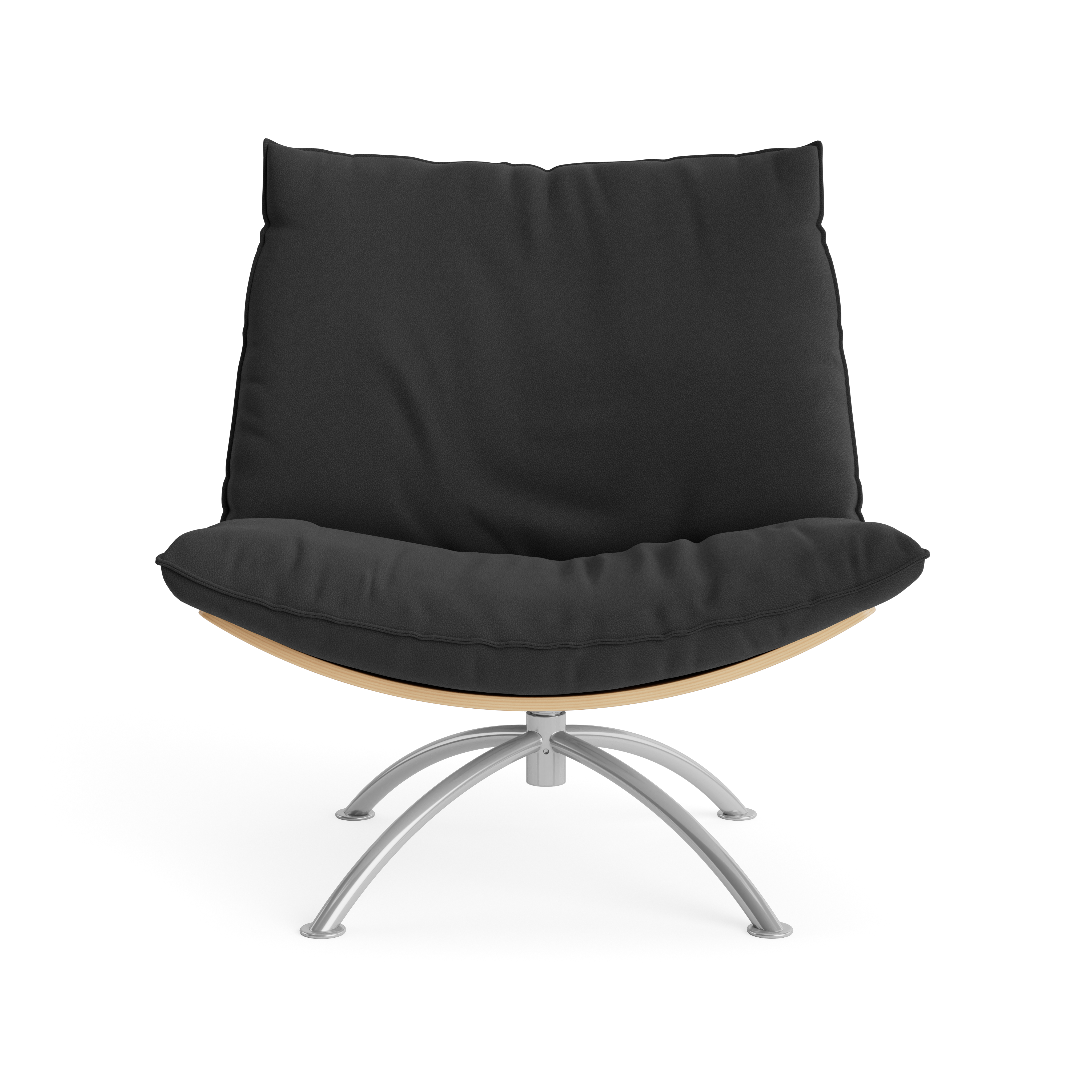 PRIMETIME - Lounge chair, Brushed steel
