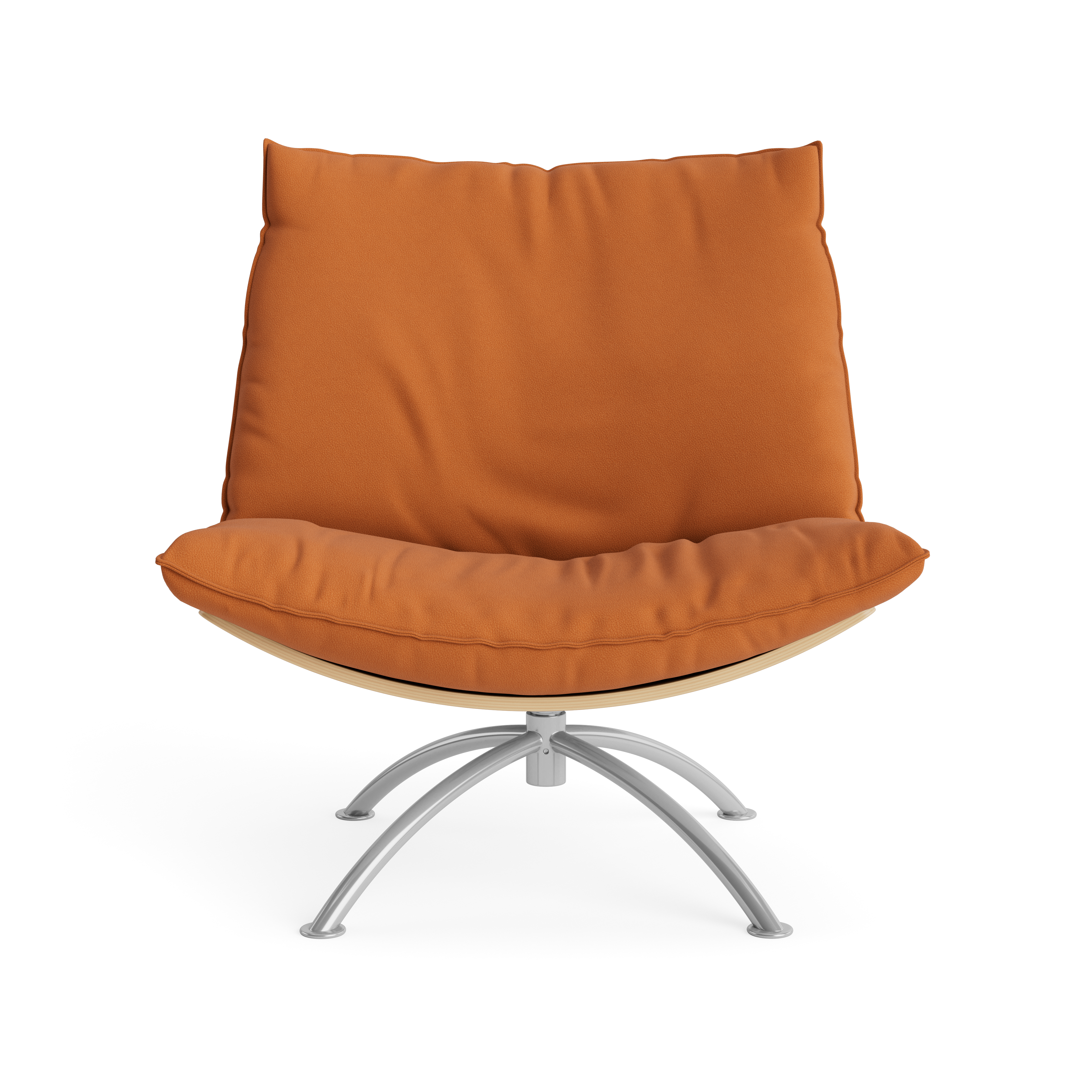 PRIMETIME - Lounge chair, Brushed steel