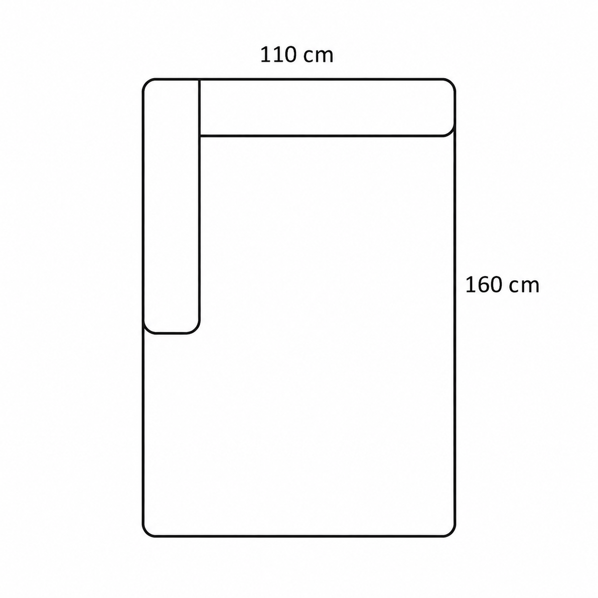 BASECAMP XL Deep Chaiselounge - Left, 9E module, 110x160 cm