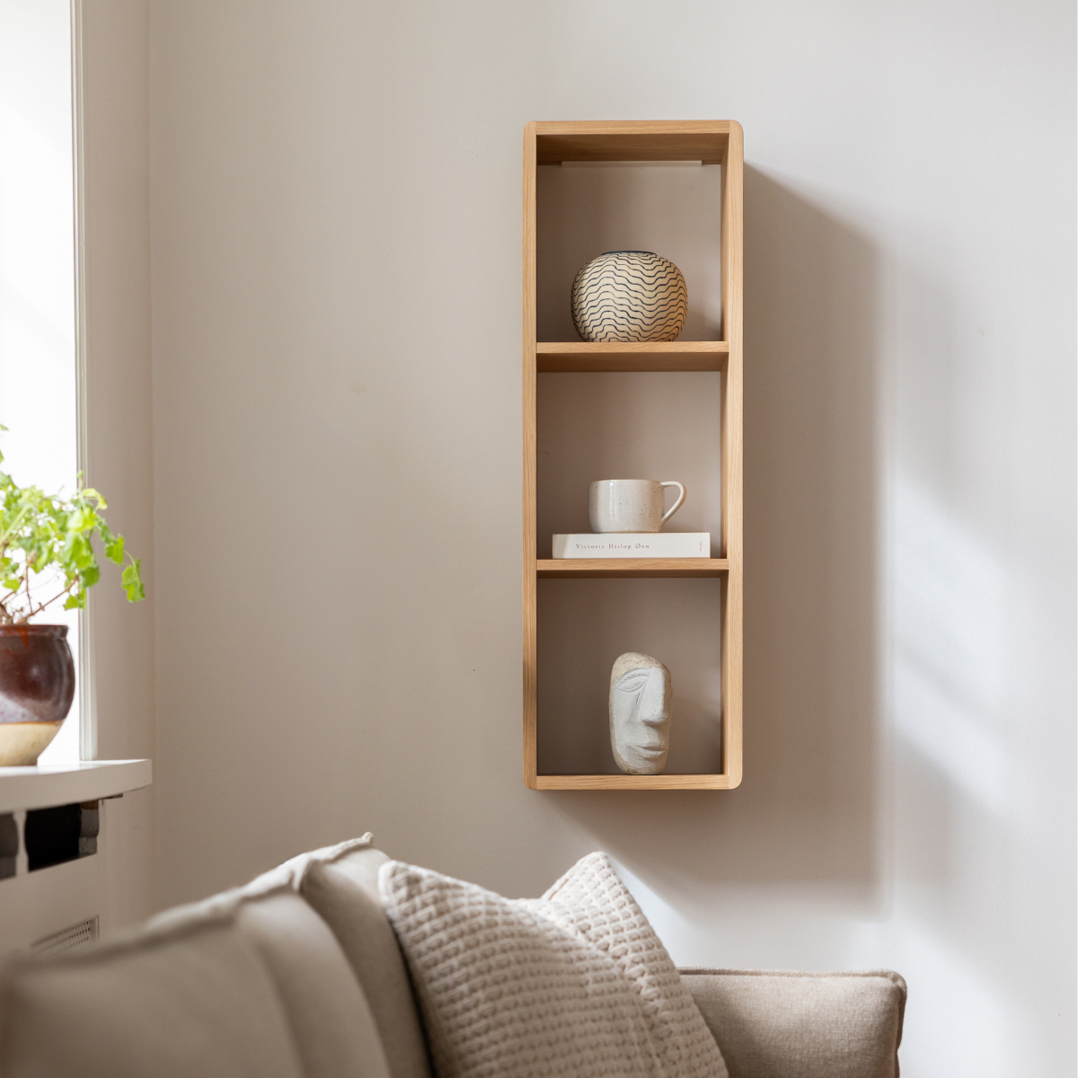 EIK - Oak bookcase, small, 91x30cm