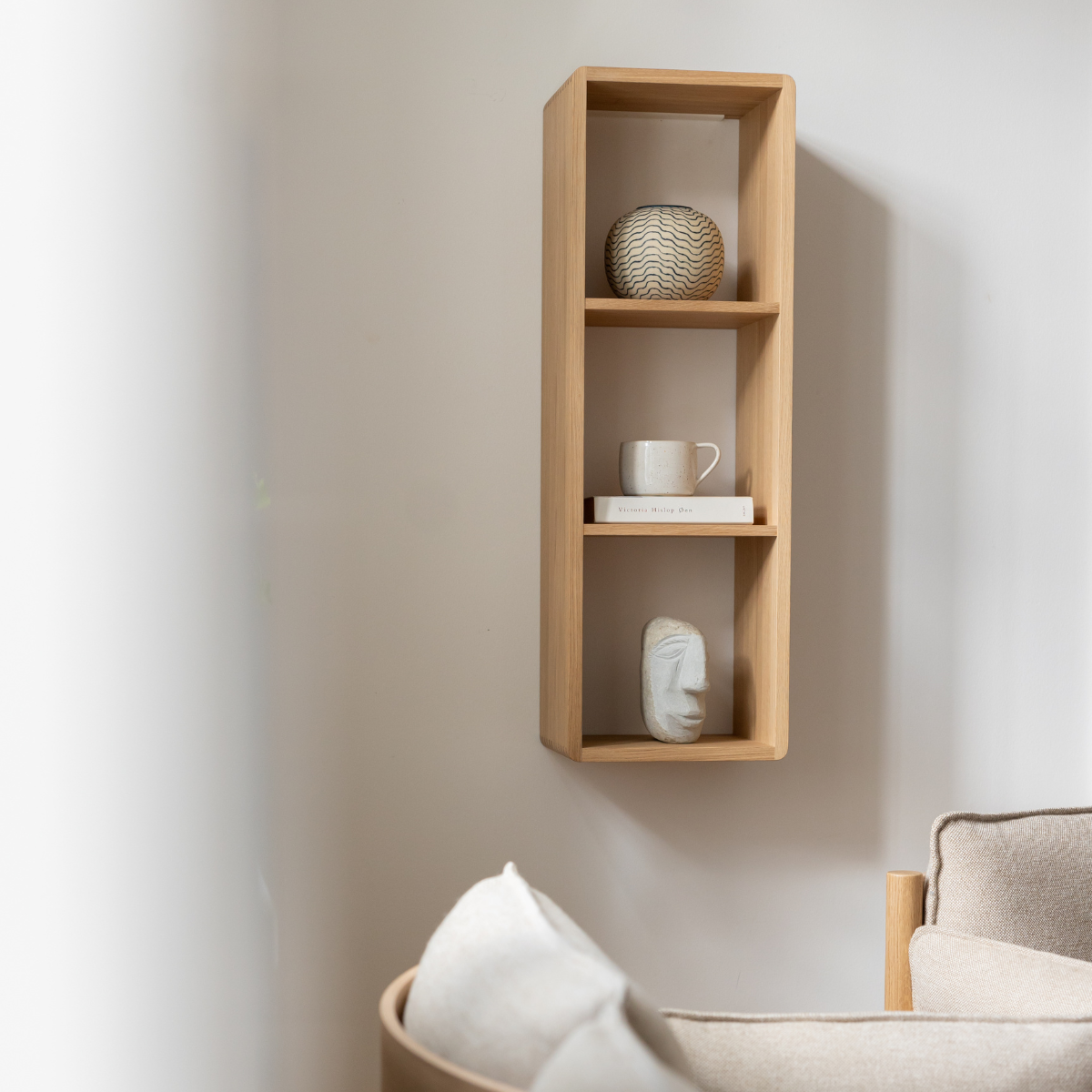 EIK - Oak bookcase, small, 91x30cm