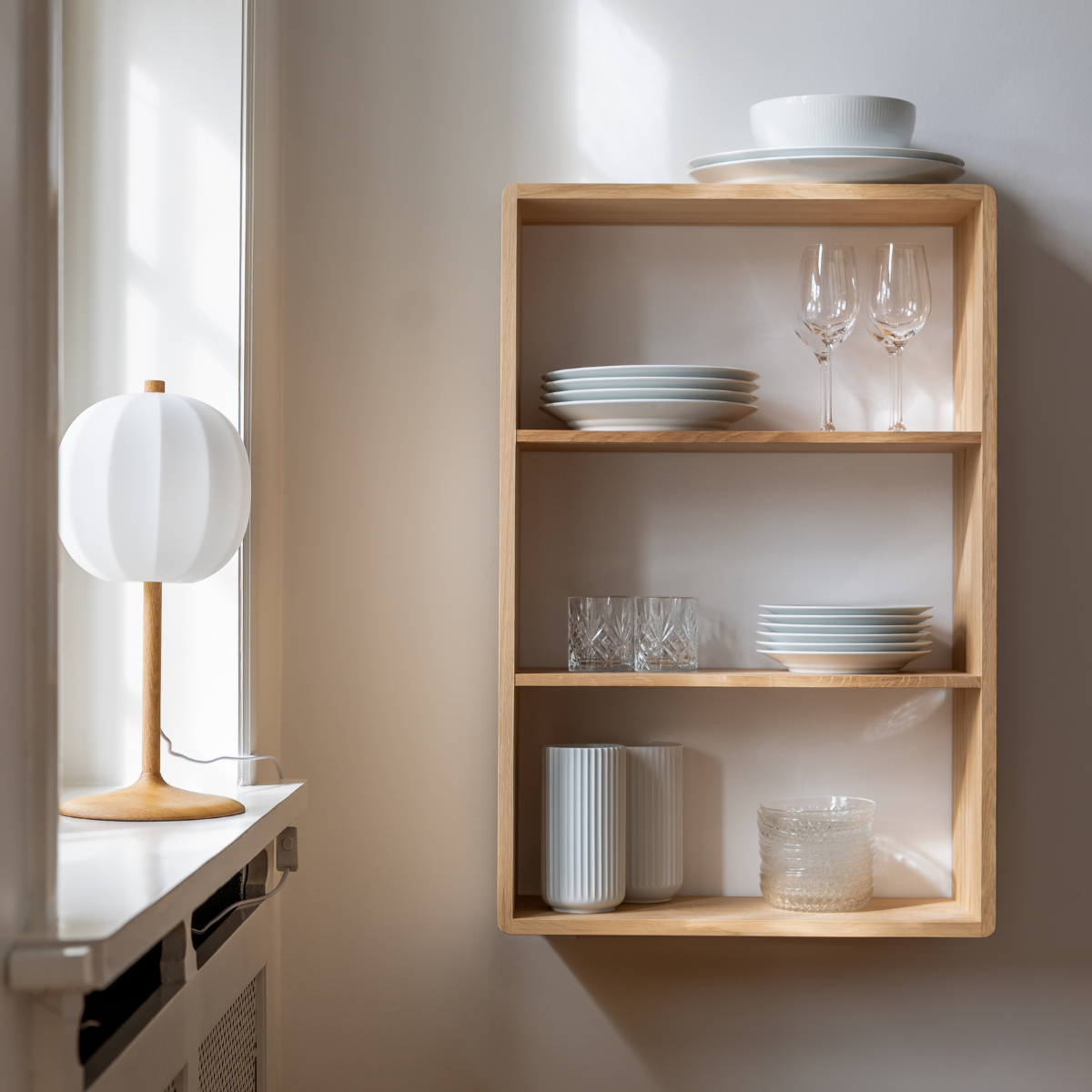 EIK - Oak bookcase, medium, 91x60cm