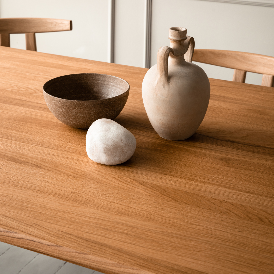 HOLMEN - Rectangular dining table, oak, light oil, small