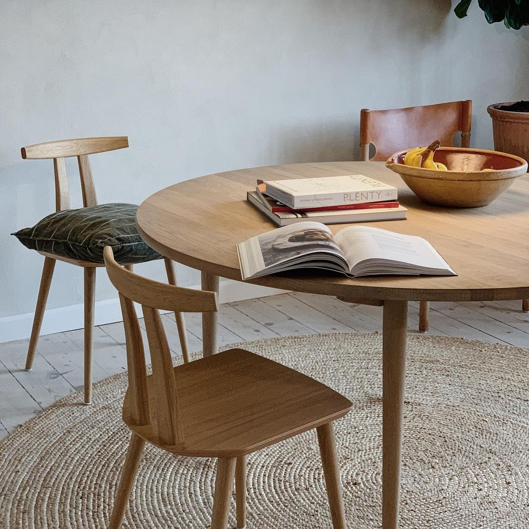 HOLMEN - Round dining table, Oak, natural oil, large