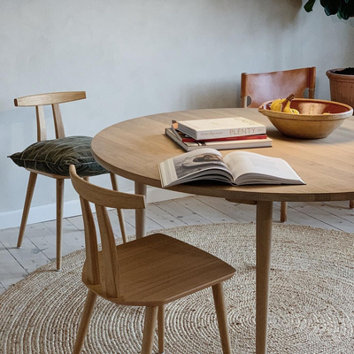 HOLMEN - Round dining table, Oak