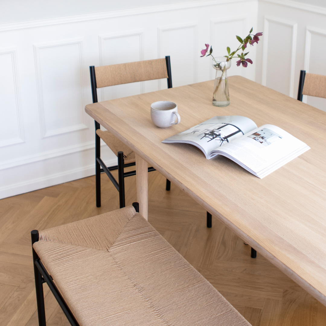 HOLMEN - Rectangular dining table, oak, light oil, large