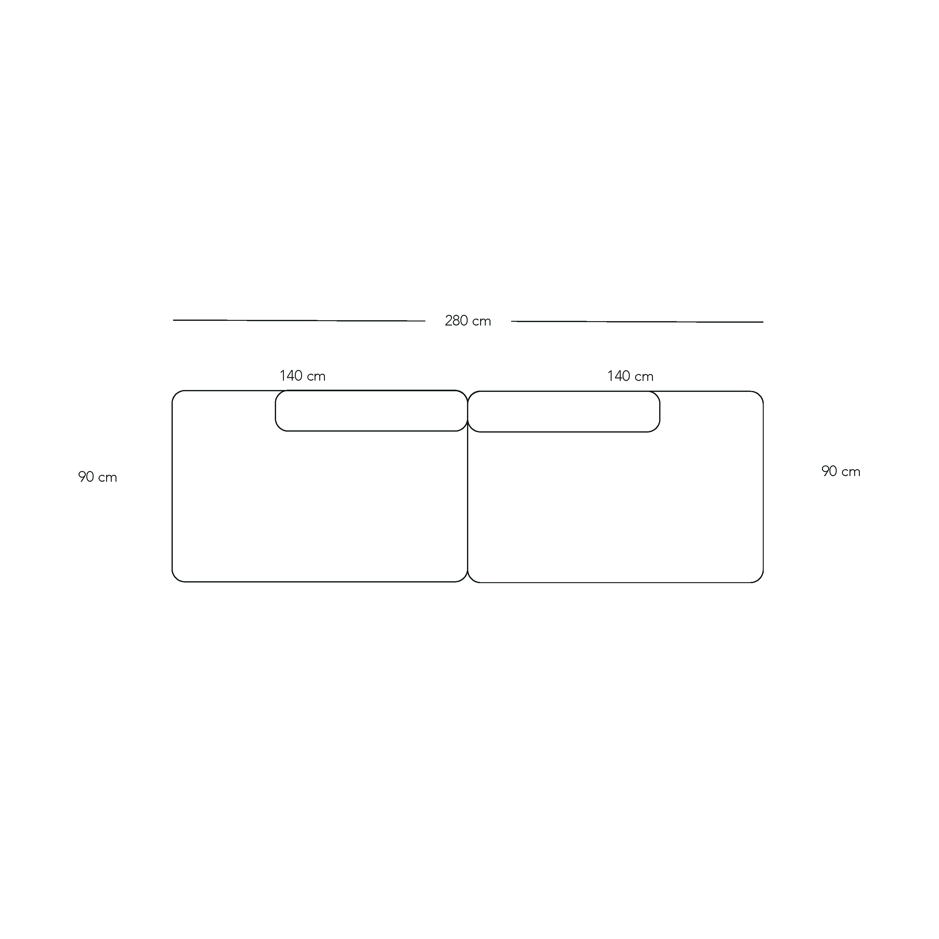 BASECAMP XL two open ends - 2 modules, 90x280cm