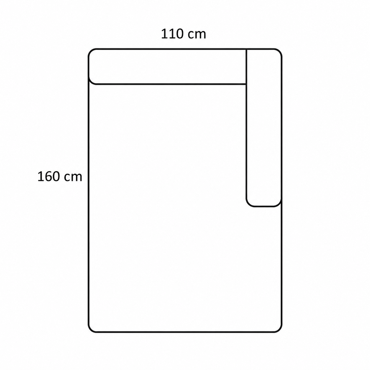 BASECAMP XL Deep Chaiselounge - Right, 9D module, 110x160 cm