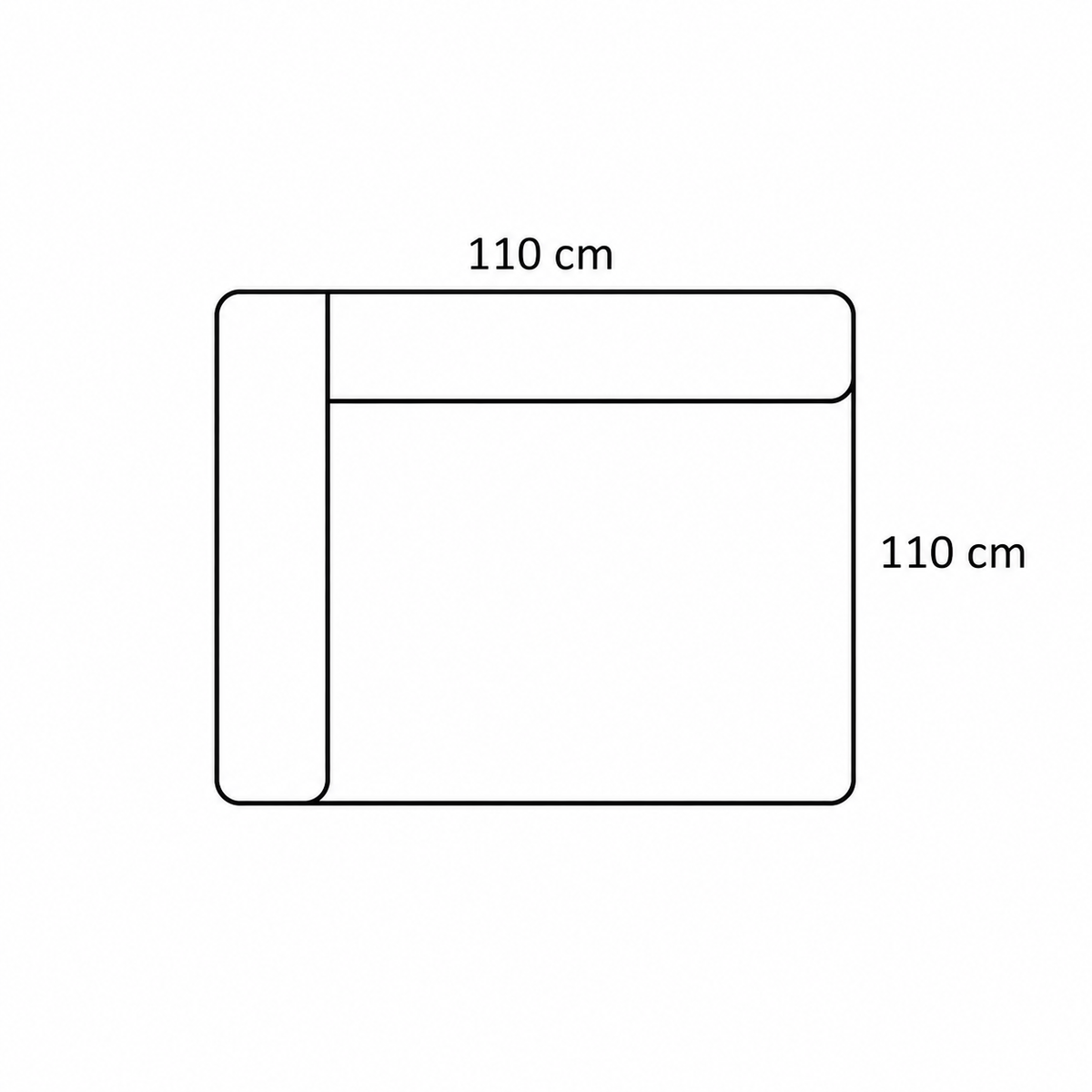BASECAMP XL Deep Corner - Left, 8E module, 110x110 cm
