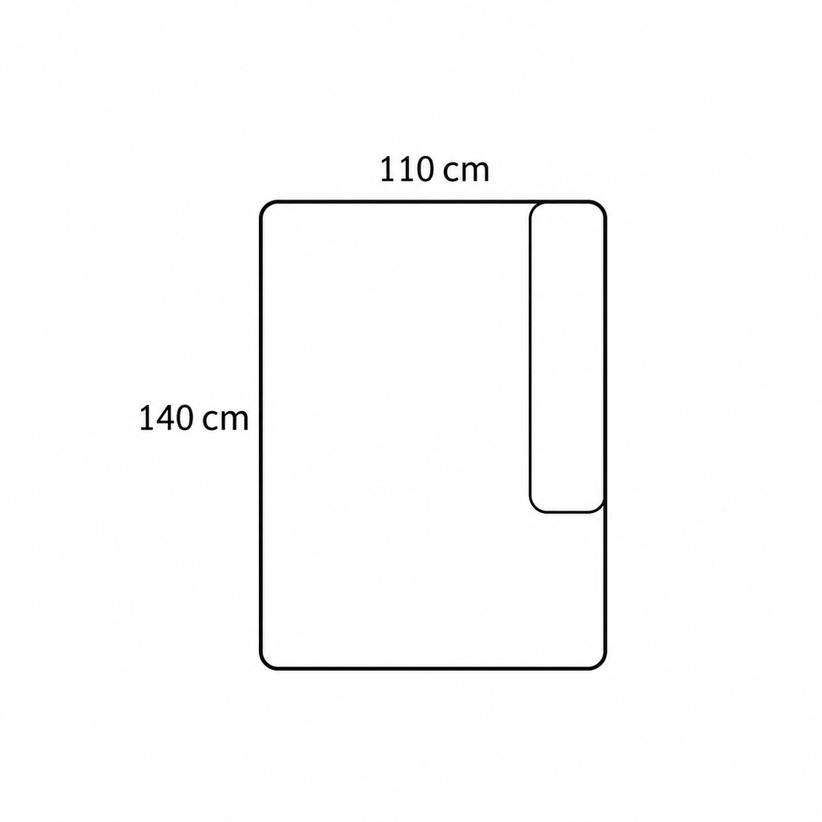BASECAMP XL Deep Open End - Right, 7D module, 110x140 cm
