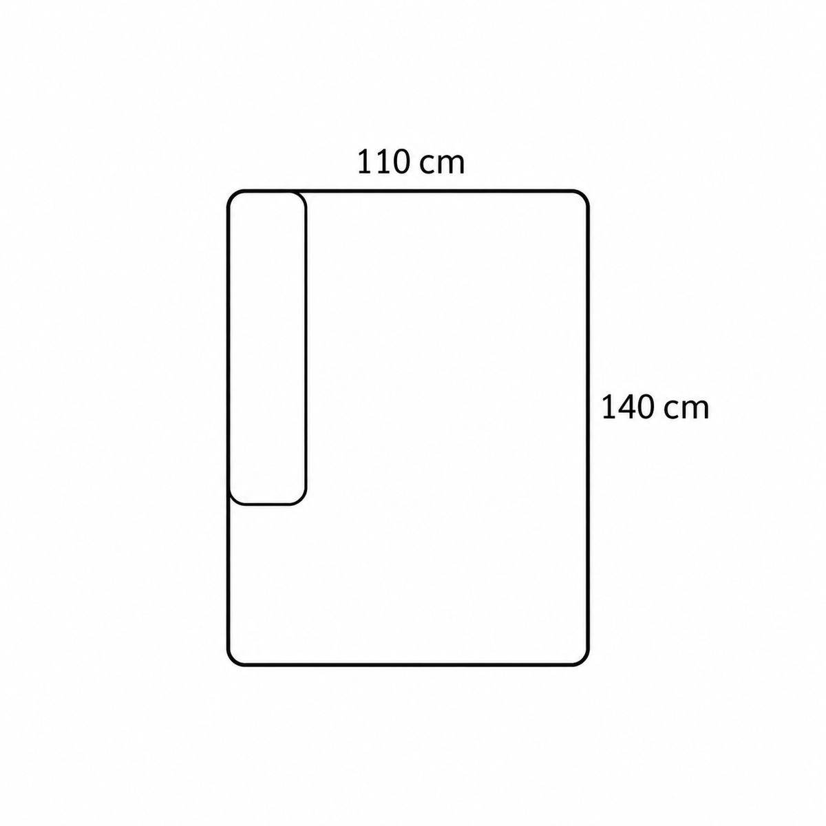 BASECAMP XL Deep Open End - Left, 7E module, 110x140 cm