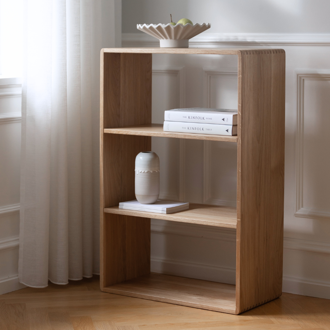 EIK - Oak bookcase, medium, 91x60cm