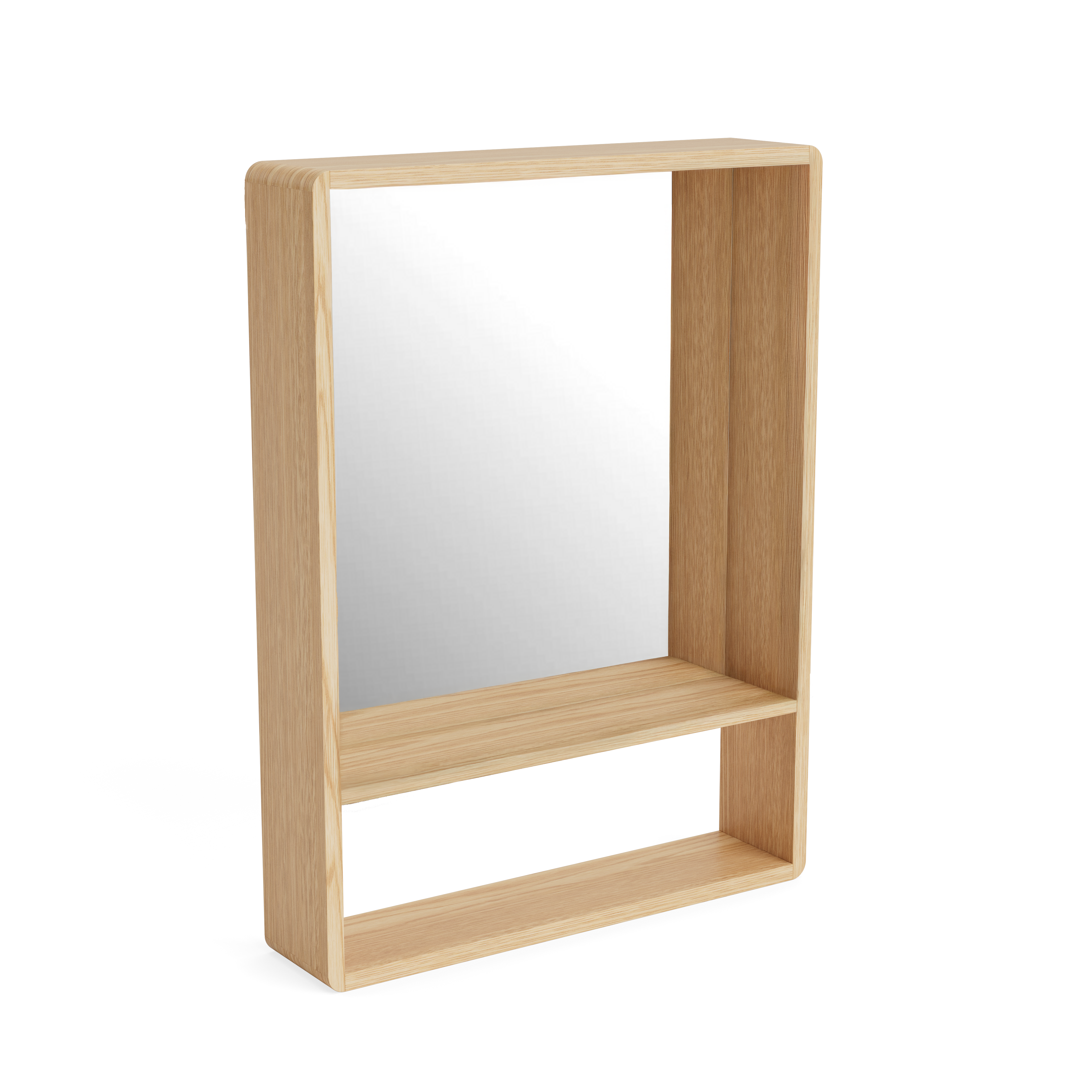 CUPMUG Mirror - Oak shelf