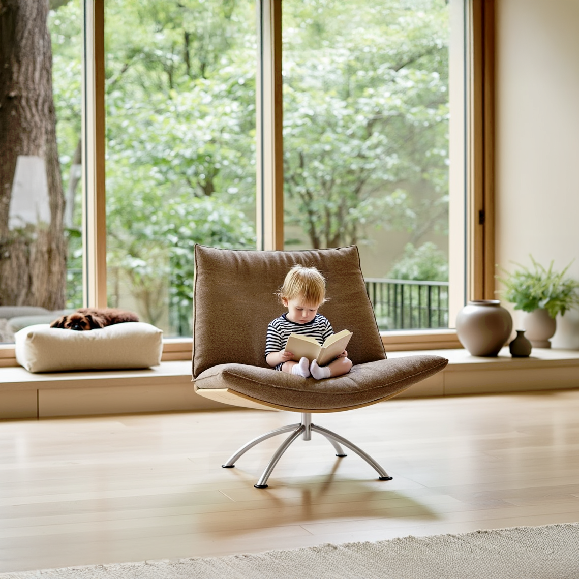 PRIMETIME - Armchair, Brushed steel