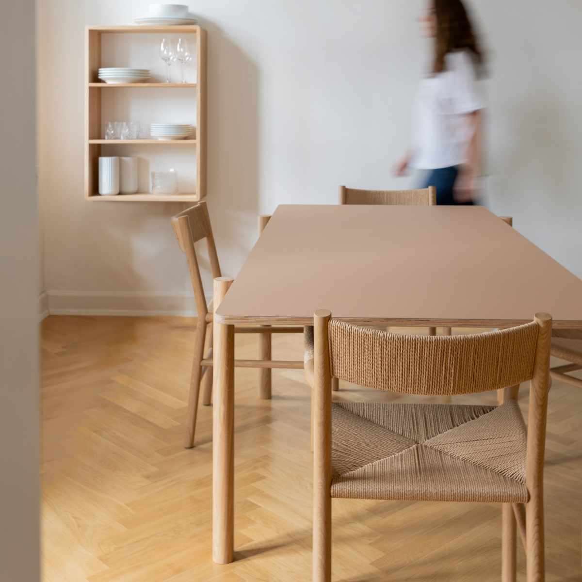 THY - Rectangular dining table, Oak frame
