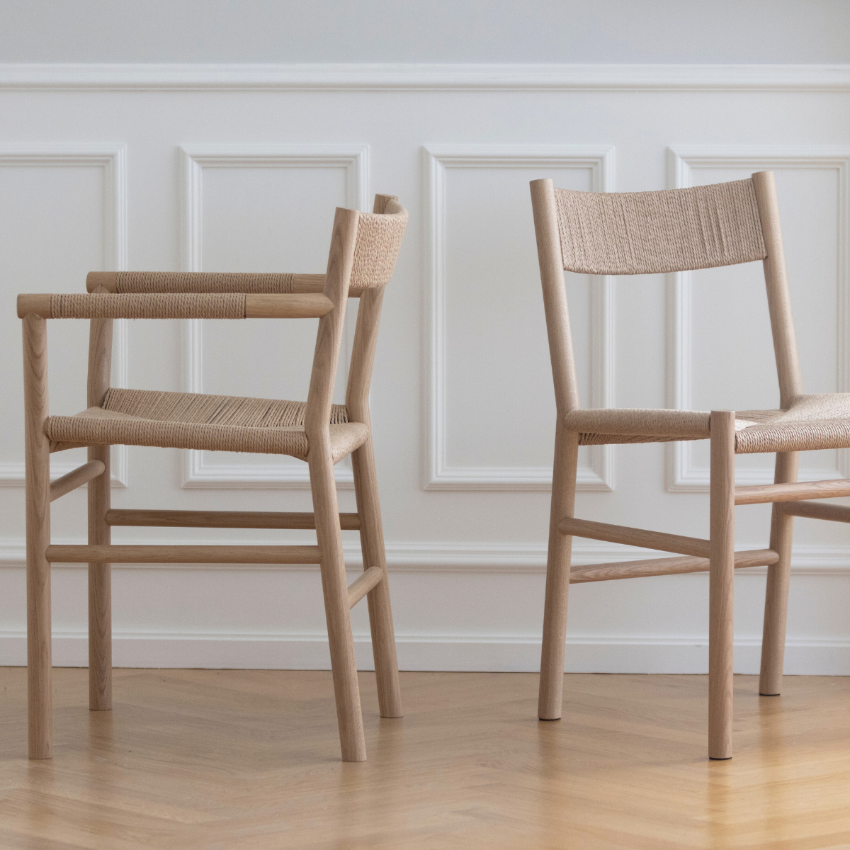 CORD - Oak chair with armrests